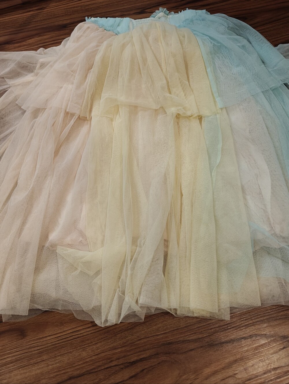 Anthropologie Pernille Rosenkilde Strapless Colorblock Tulle Dress - Picture 9 of 12